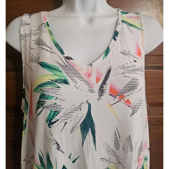 Apt. 9 Tropical Print Lace Up Side Sleeveless Top - Picture 2 of 9